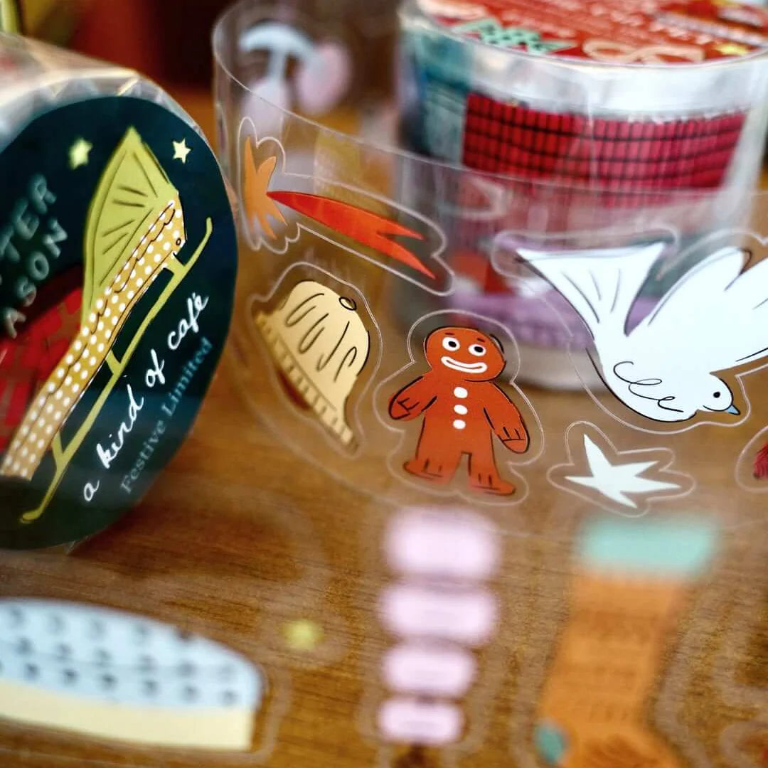 A KIND OF CAFE Die-Cut PET Tape | X'mas Festive Limited Full Roll (6m)