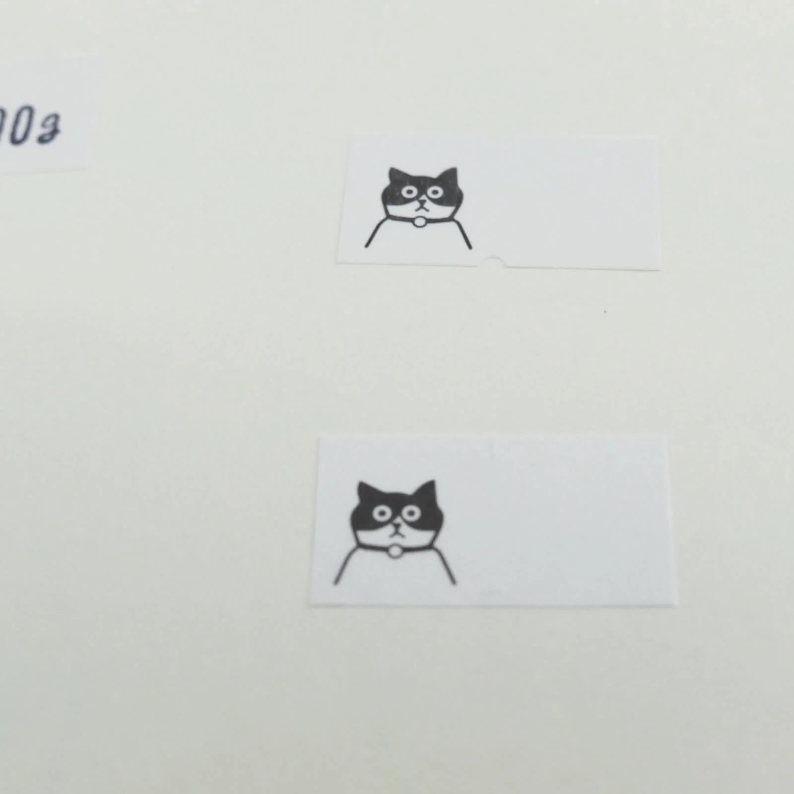 PANDA FACTORY Price Tag Labels Hachiwari Cat Full Roll (1000± pieces)