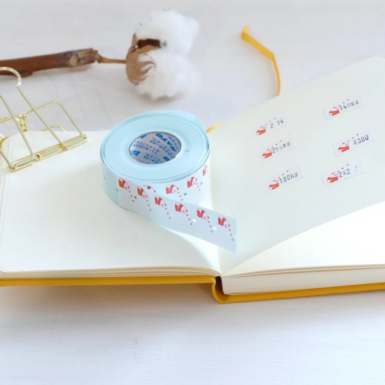 PANDA FACTORY Price Tag Labels Heart and Panda Full Roll (1000± pieces)