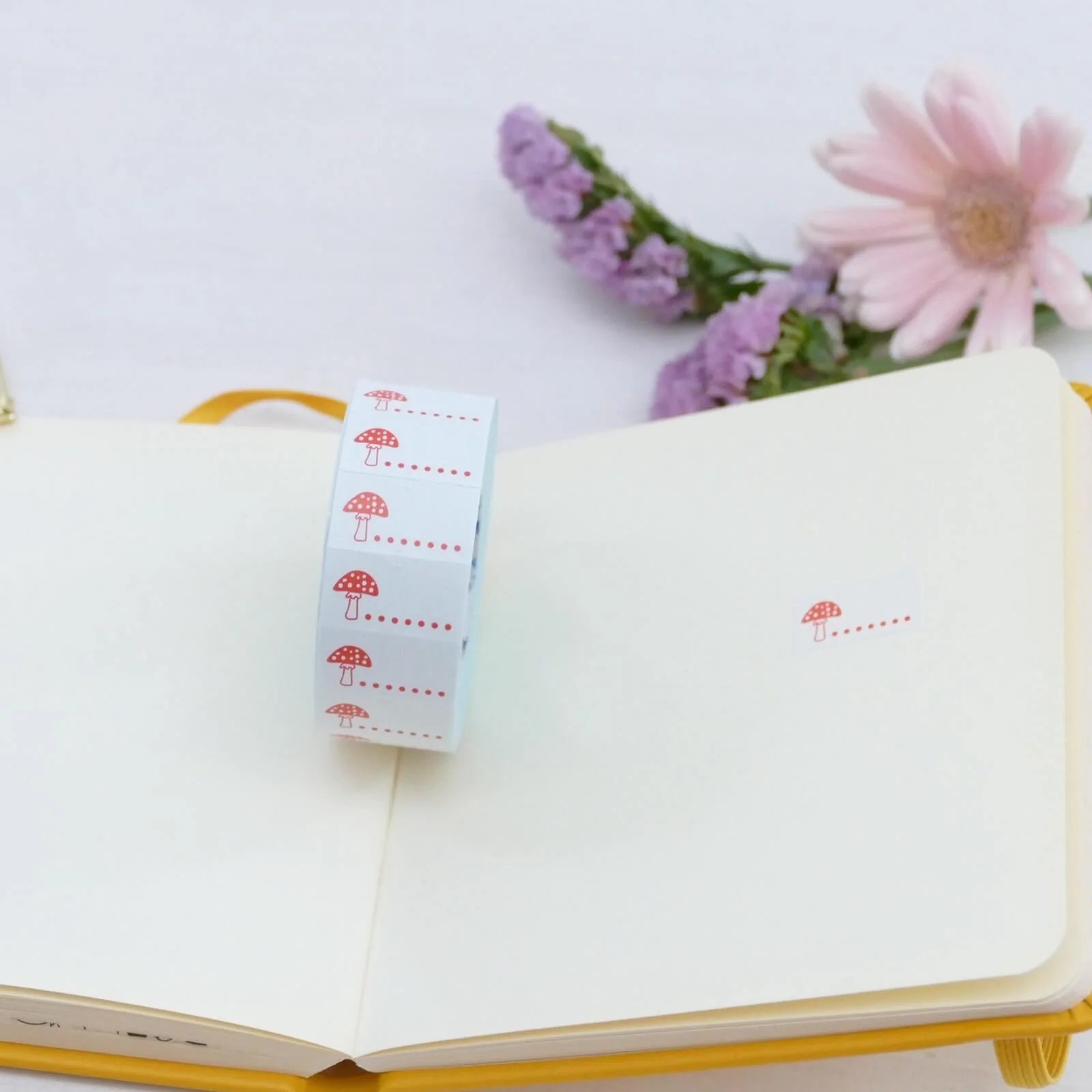 PANDA FACTORY Price Tag Labels Mushroom Full Roll (1000± pieces)