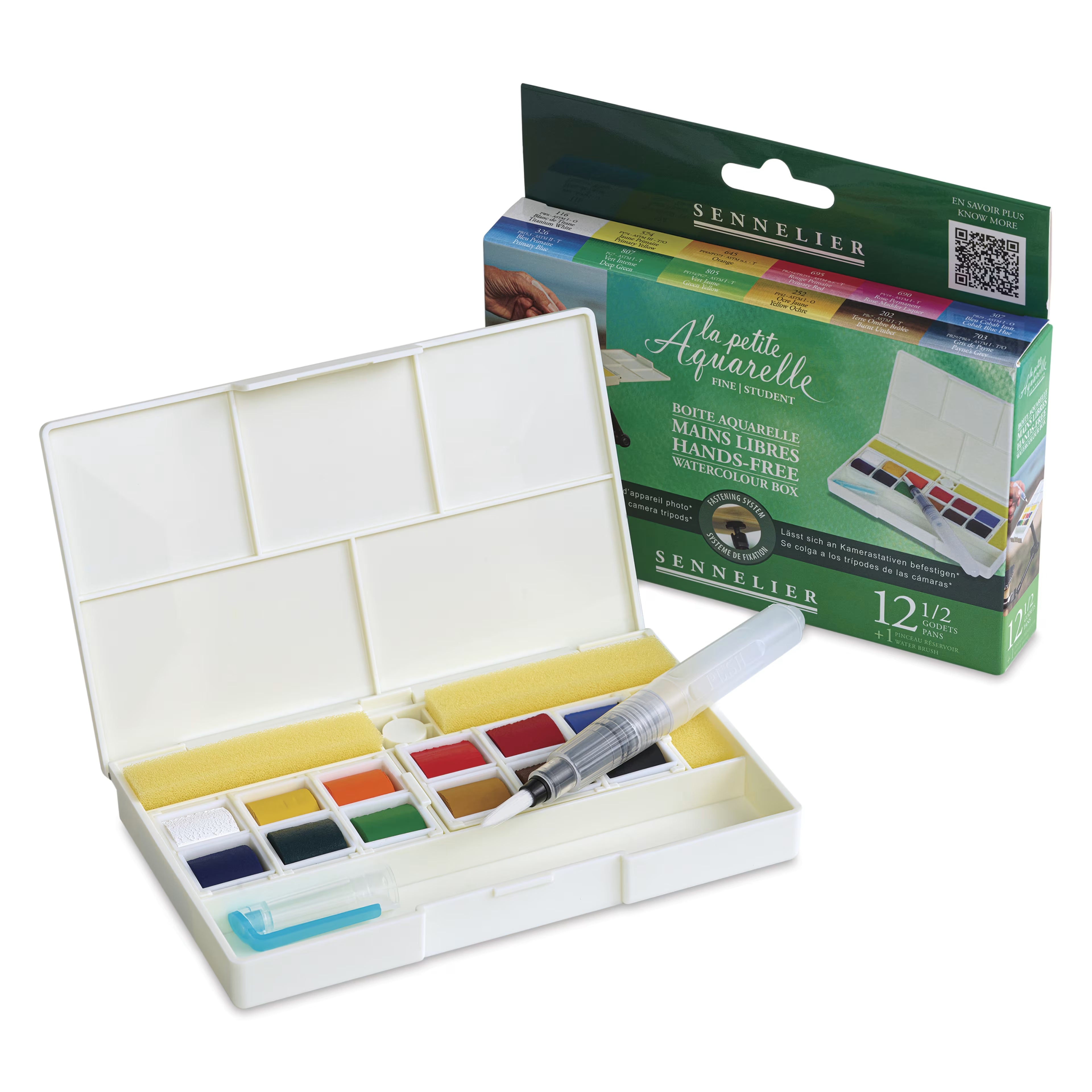 SENNELIER La Petit Aquarelle Hands-Free Watercolour Box 12 Half Pans