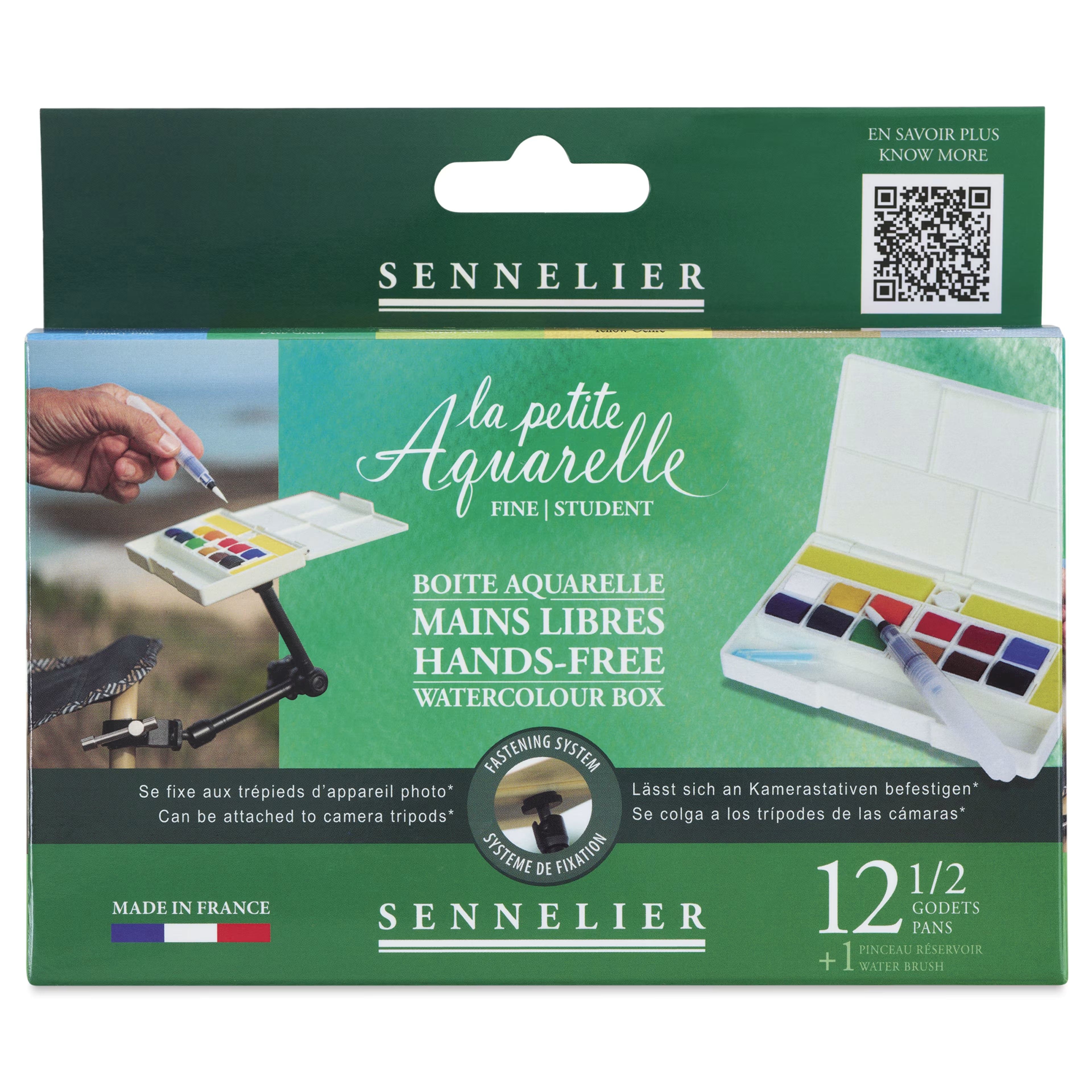 SENNELIER La Petit Aquarelle Hands-Free Watercolour Box 12 Half Pans