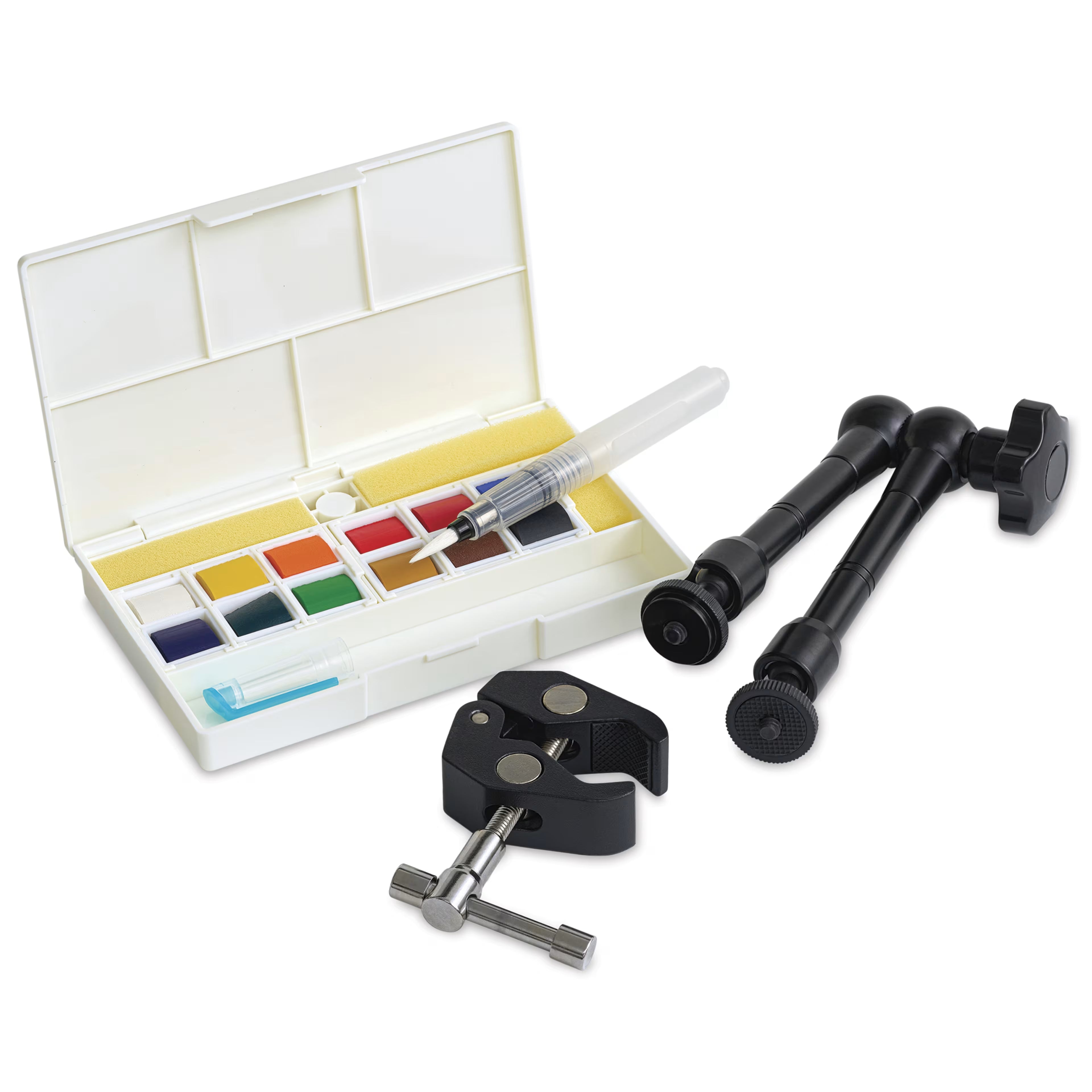 SENNELIER La Petit Aquarelle Hands-Free Watercolour Box 12 Half Pans & 1 Magic Arm