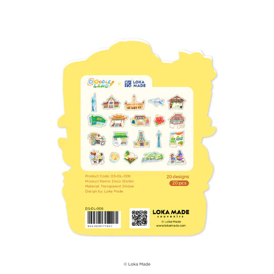 LOKAMADE Doodle Land Deco Sticker DS-DL-006: Sunrise Kuala Lumpur