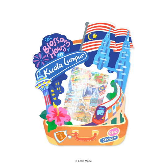 LOKAMADE Doodle Land Deco Sticker DS-DL-007: Blossom Hours in Kuala Lumpur