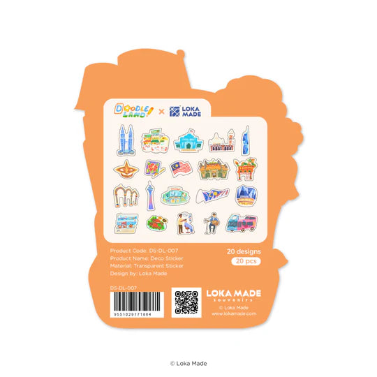 LOKAMADE Doodle Land Deco Sticker DS-DL-007: Blossom Hours in Kuala Lumpur