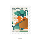 LOKAMADE Collecting Malaysia Shaped Postcard MDP64: Selangor