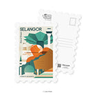 LOKAMADE Collecting Malaysia Shaped Postcard MDP64: Selangor