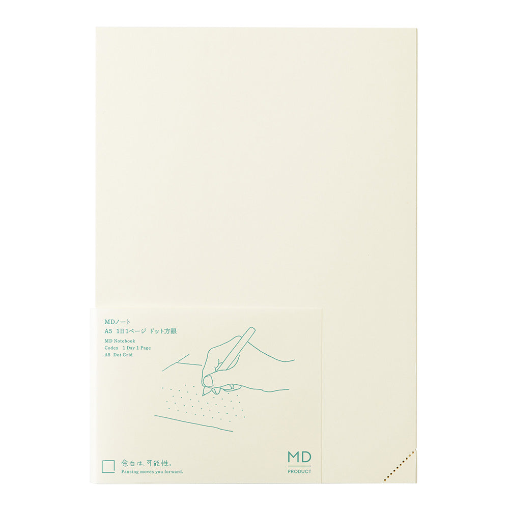 MIDORI MD Product Notebook A5 Codex 1 Day 1 Page Dot Grid