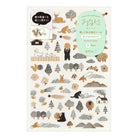 MIDORI Yuru Log Sticker 1-Sheet Camouflage Forest