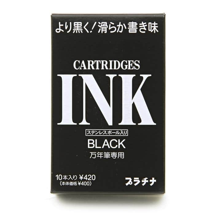PLATINUM Dye Cartridge Ink Box of 10s Black