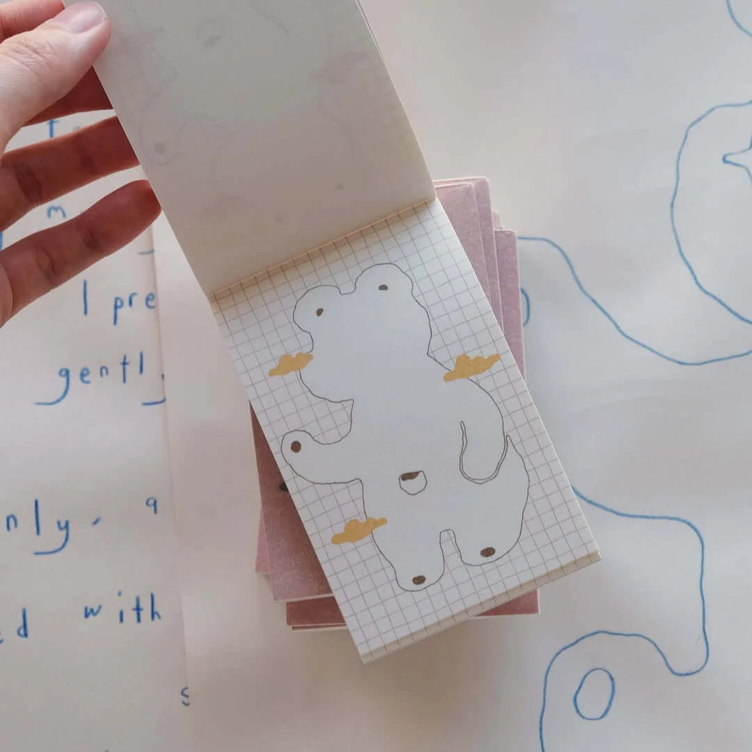 BIGHANDS Memo Pad Rainy Days Rainy Bear