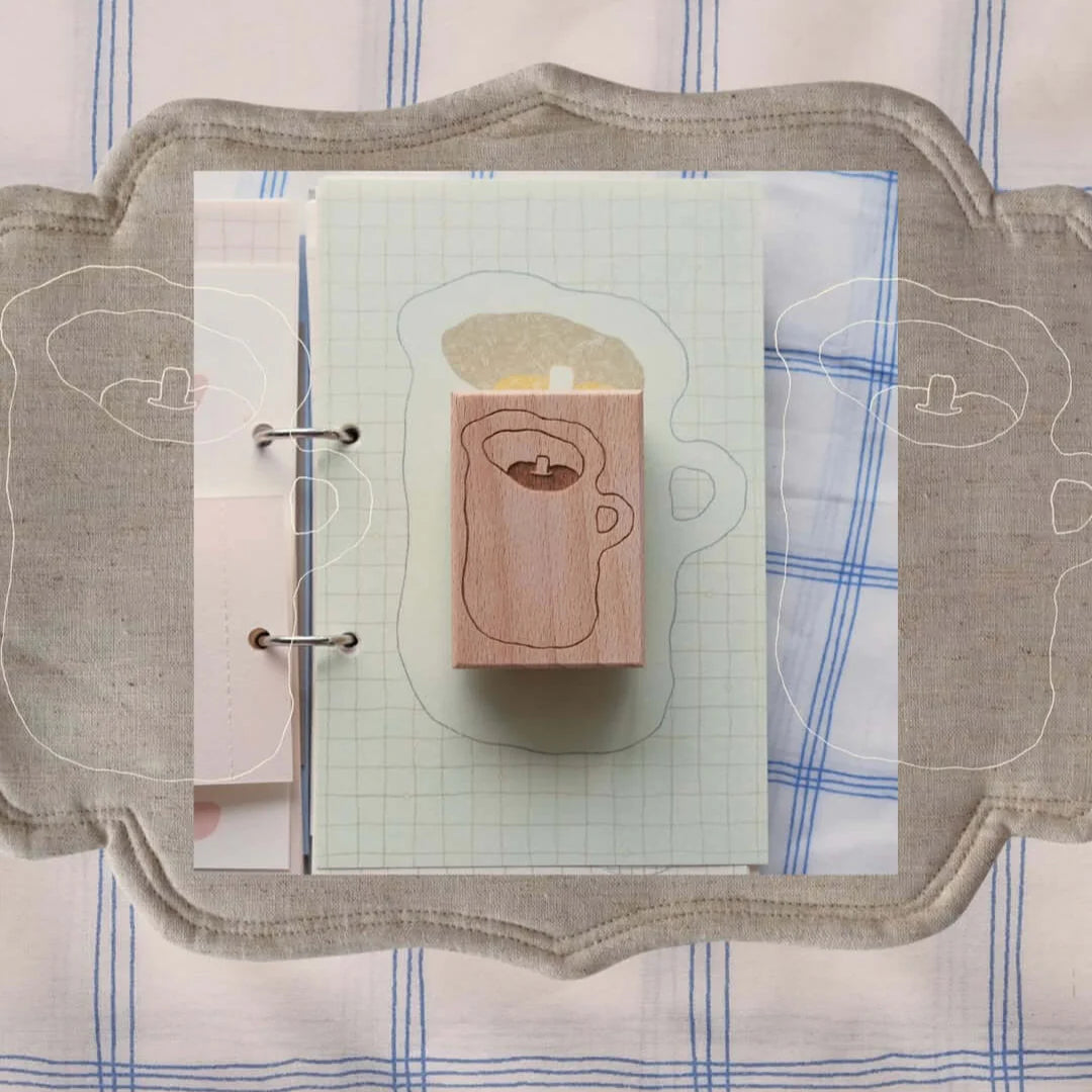 BIGHANDS Rubber Stamp Collection Rainy Days Apple in Cup