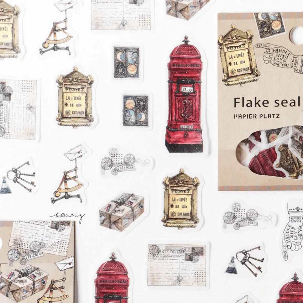LCN Washi Sticker Set Antique Postage