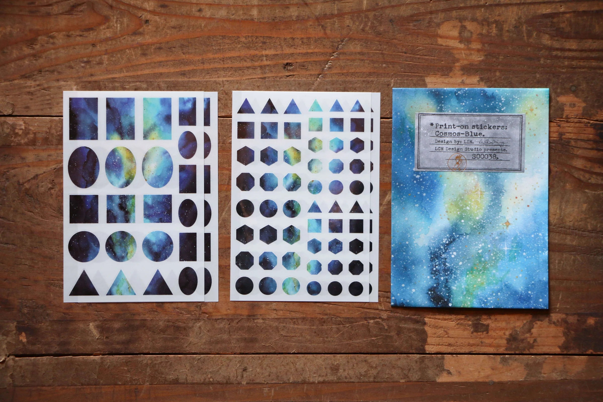 LCN Print-On Stickers Cosmos / Moon Phases / Stardust - Cosmos (Blue)