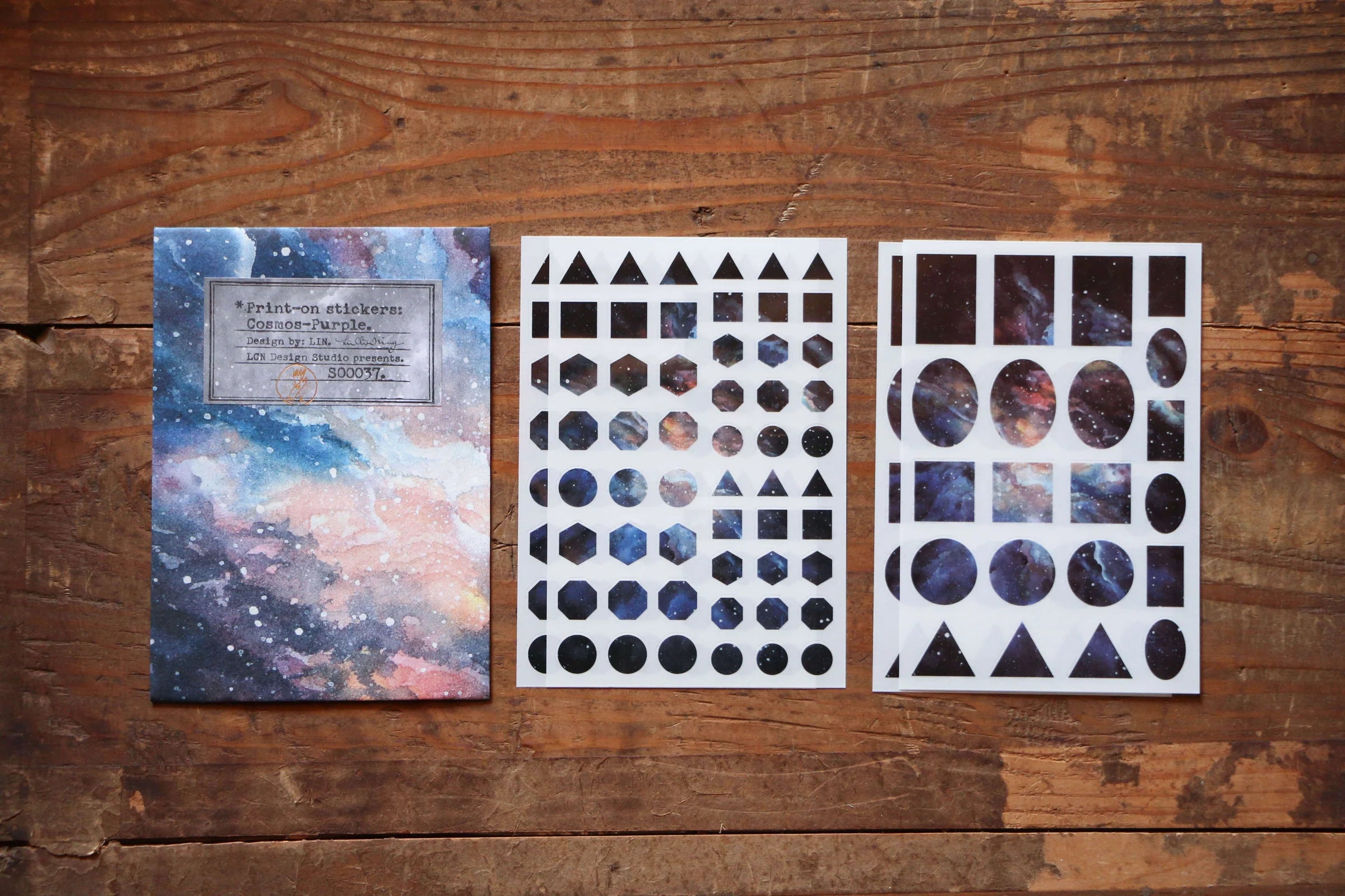 LCN Print-On Stickers Cosmos / Moon Phases / Stardust - Cosmos (Purple)