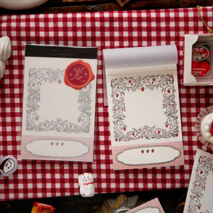 OURS Letterpress Label Book Strawberry Frame