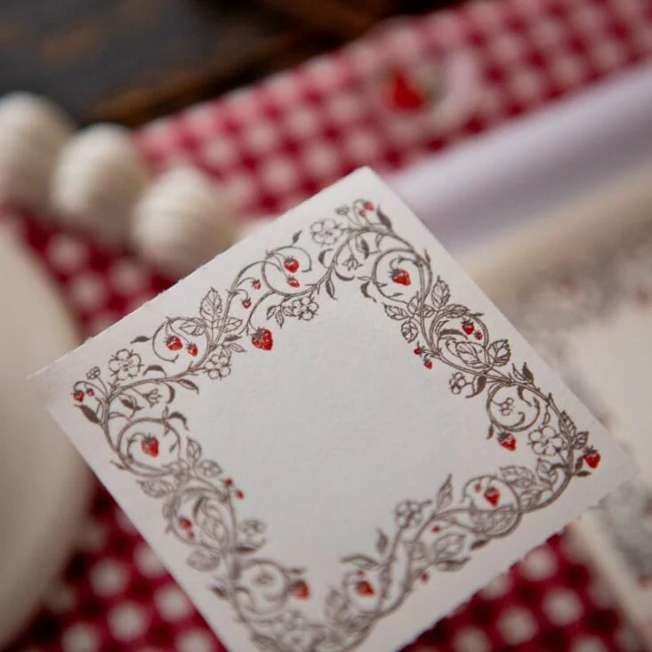 OURS Letterpress Label Book Strawberry Frame