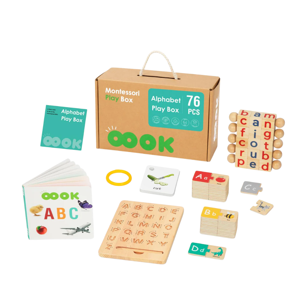 TOOKY TOY Alphabet Play Box