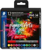 STAEDTLER Pigment Brush Pen Set of 12 Basic Colours