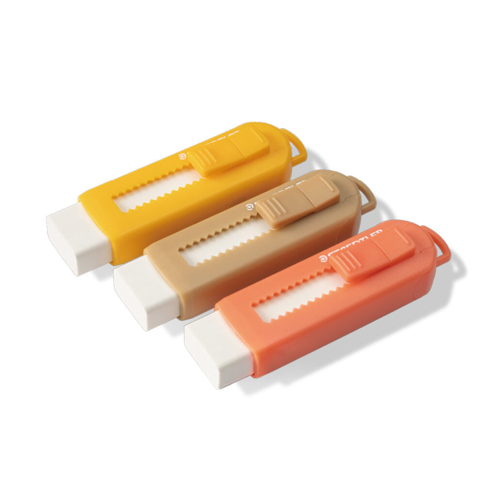 STAEDTLER PVC-Free Eraser with Sliding Plastic Sleeve Cafe Edition Assorted