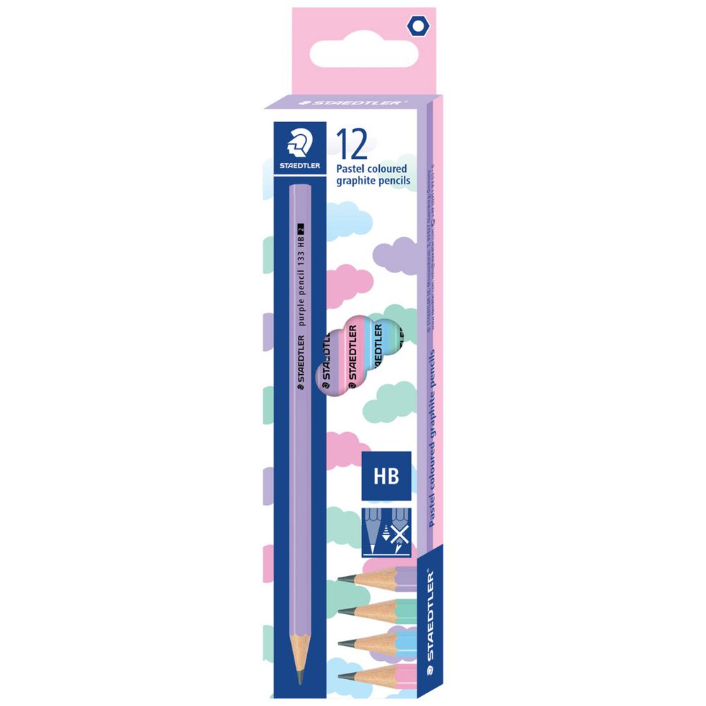 STAEDTLER School Pencils 2B Box of 12 Pink