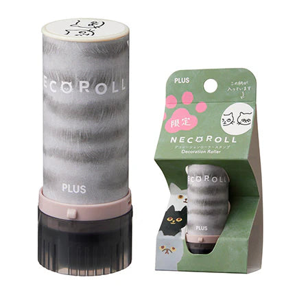 PLUS Neco Roller Stamp 5-11mm Cat Face Black
