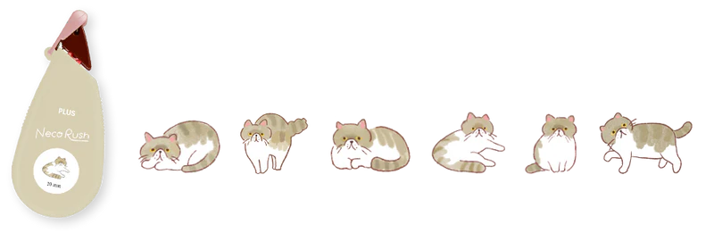 PLUS Neco Rush Tape DC 0230 10mmx3M Exotic Shorthair