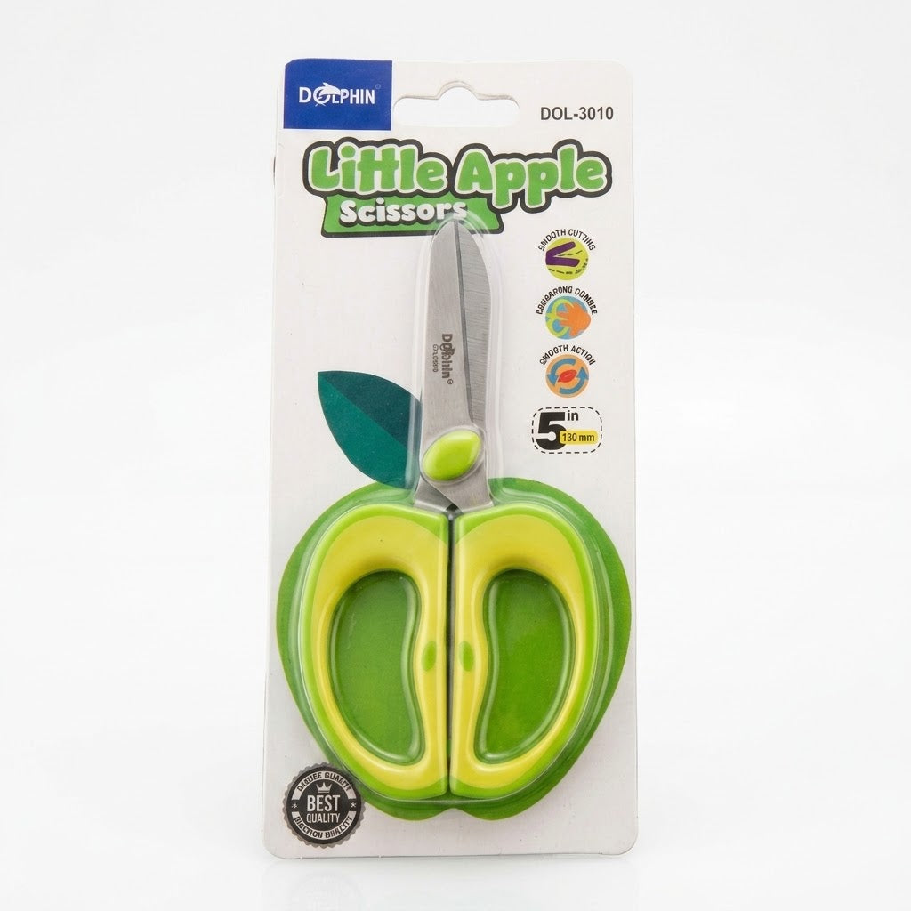 DOLPHIN Litter Apple Scissors DOL3010 5" Green