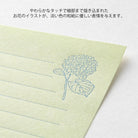 MIDORI Mini Letter Set Hanairo Washi Green