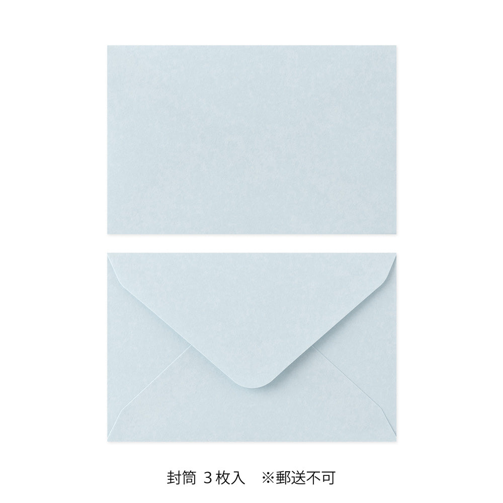 MIDORI Mini Letter Set Hanairo Washi Blue