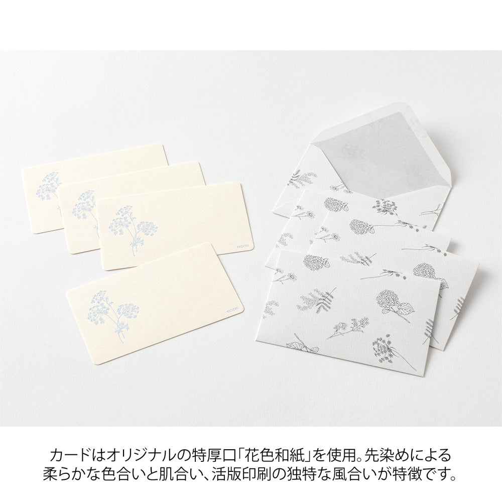 MIDORI Card Set Hanairo Washi White
