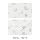 MIDORI Card Set Hanairo Washi White