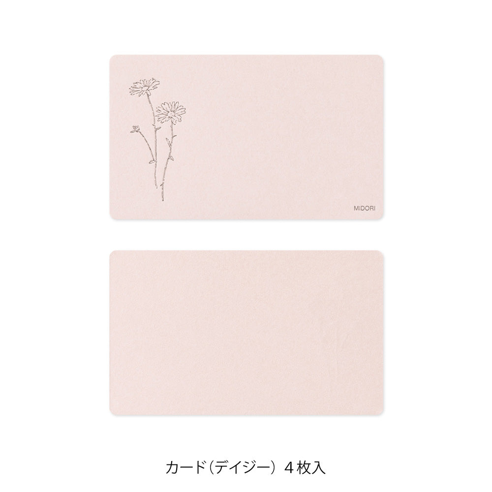 MIDORI Card Set Hanairo Washi Pink