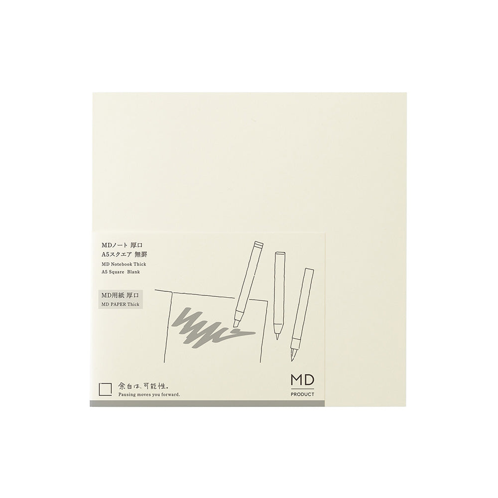 MIDORI MD Product Notebook Thick A5 Square Blank