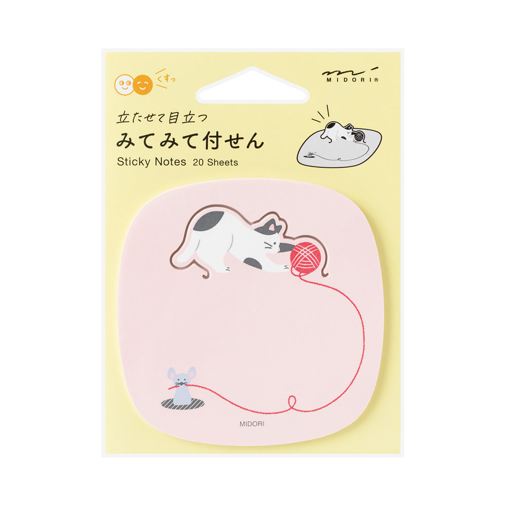 MIDORI Sticky Notes Pop-Up Cat