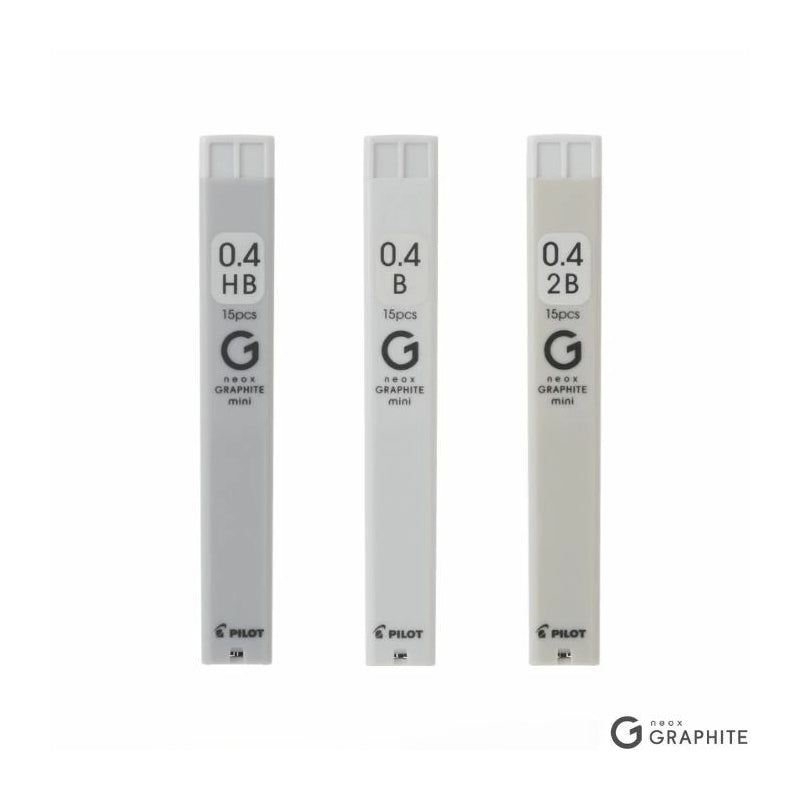 PILOT neox Graphite Mini Pencil Leads 0.4mm 15 Leads/Case HB