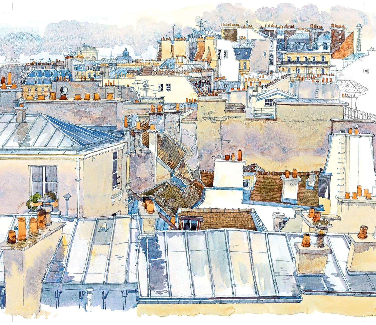 Rooftops Of Paris Sketchbook by Carl Norac