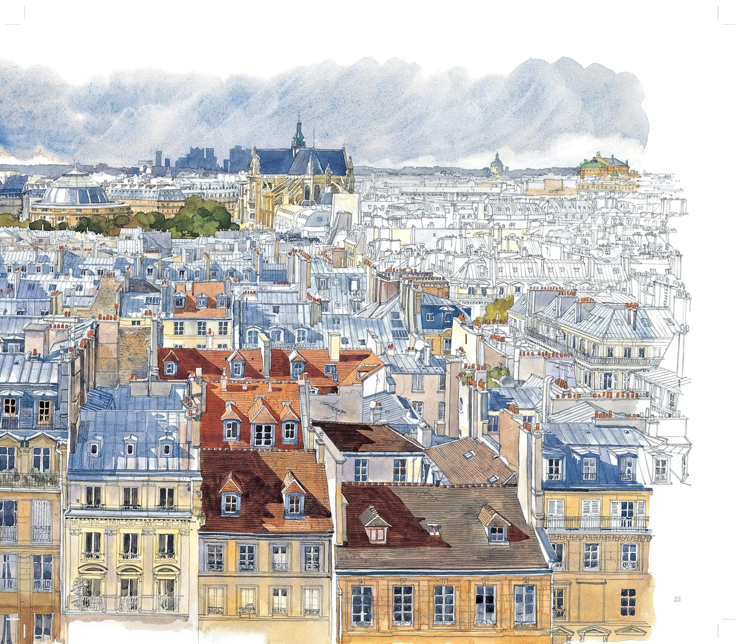 Rooftops Of Paris Sketchbook by Carl Norac