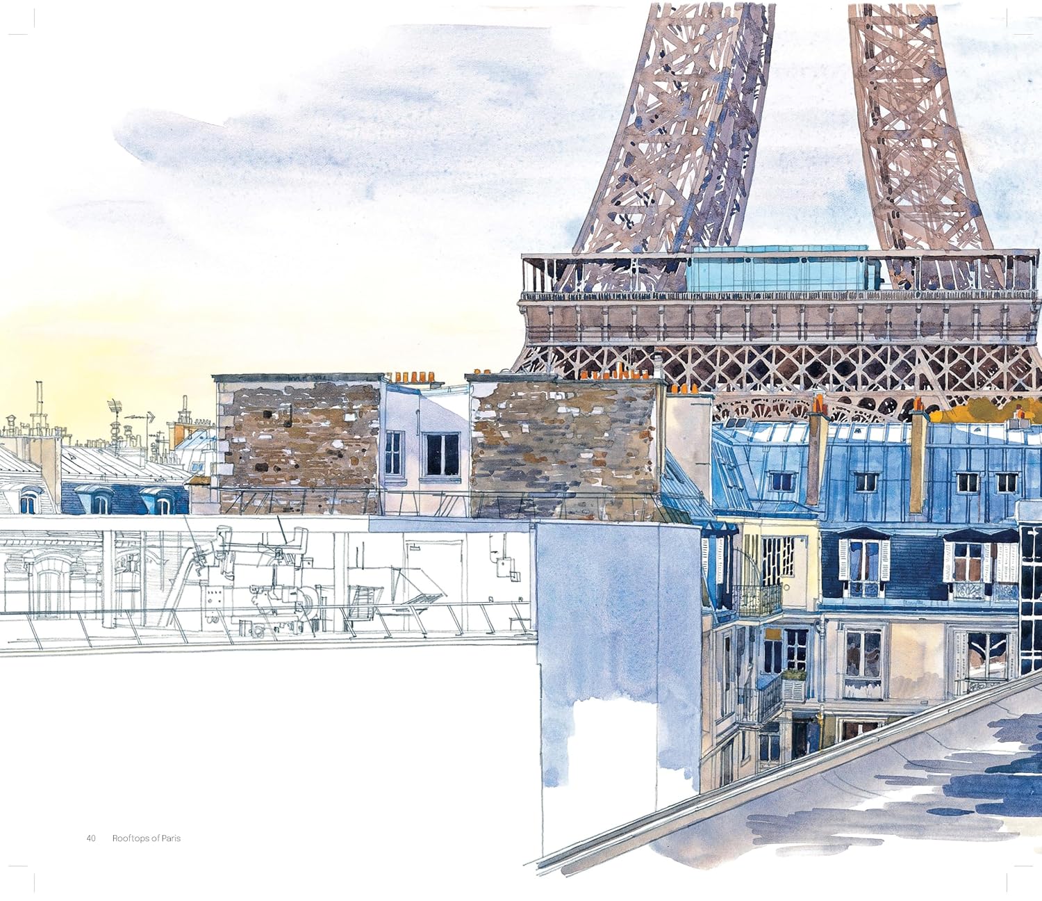 Rooftops Of Paris Sketchbook by Carl Norac