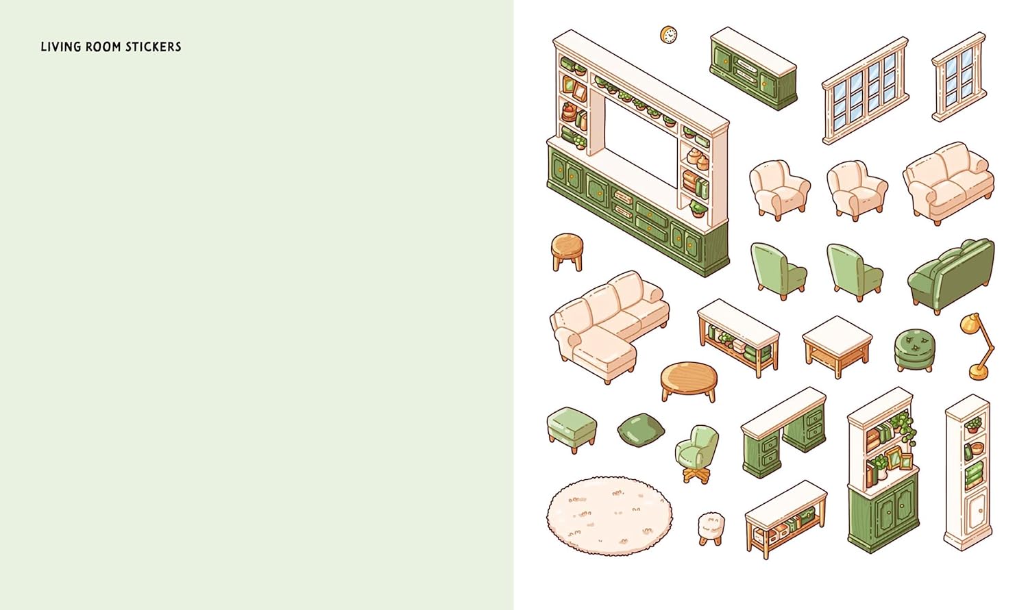 Cute 'N' Cozy Sticker Therapy: Make Your Own Adorable Room Sets! by Zenny Abanales