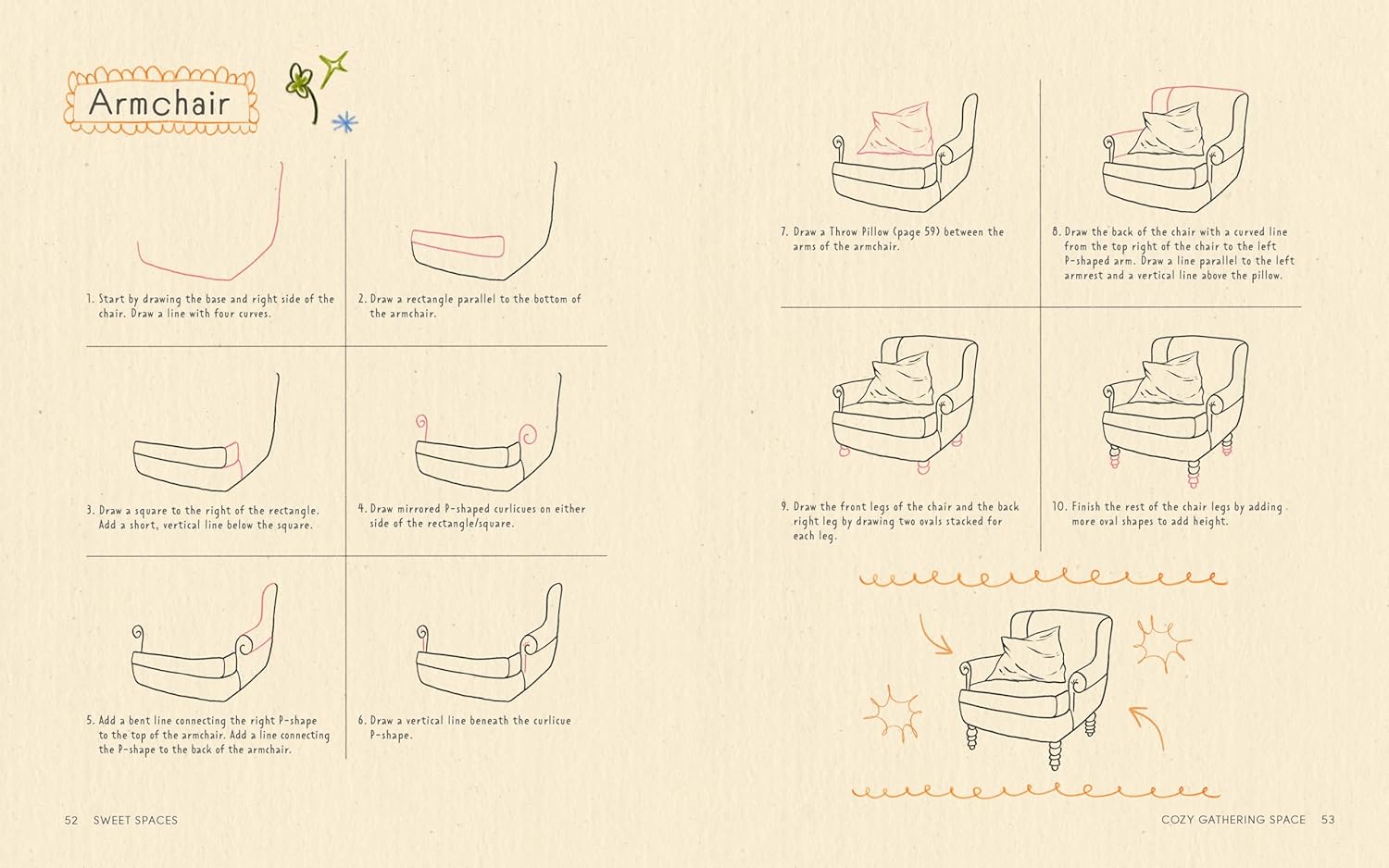 Sweet Spaces: Learn To Doodle The Coziest Corners by Erin Siney