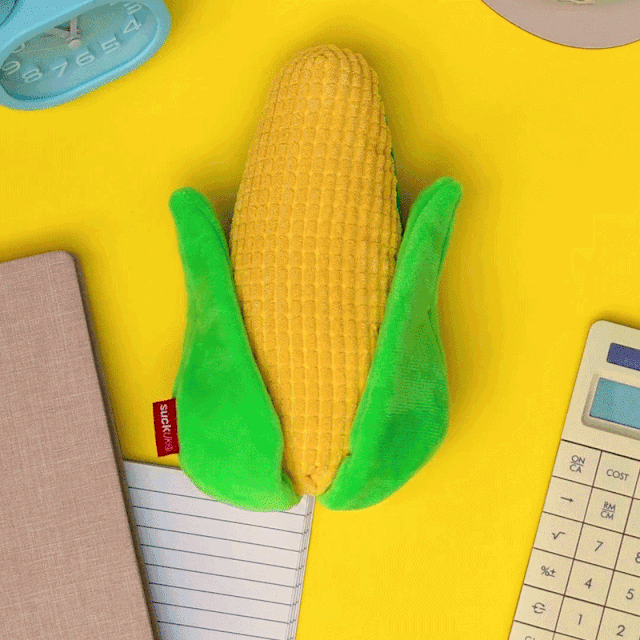 SUCK UK Plush Zip Pouch Sweetcorn
