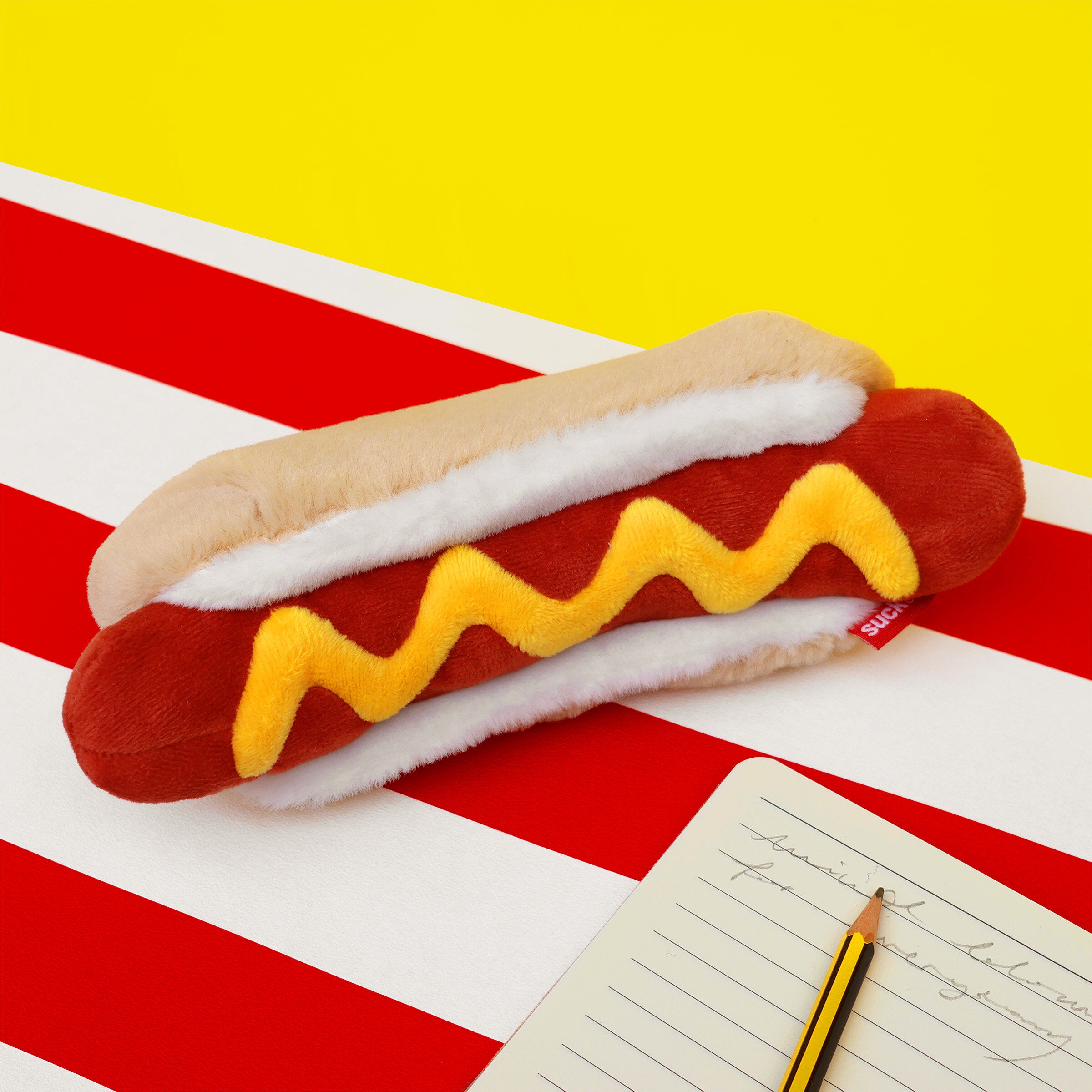 SUCK UK Plush Zip Pouch Hot Dog