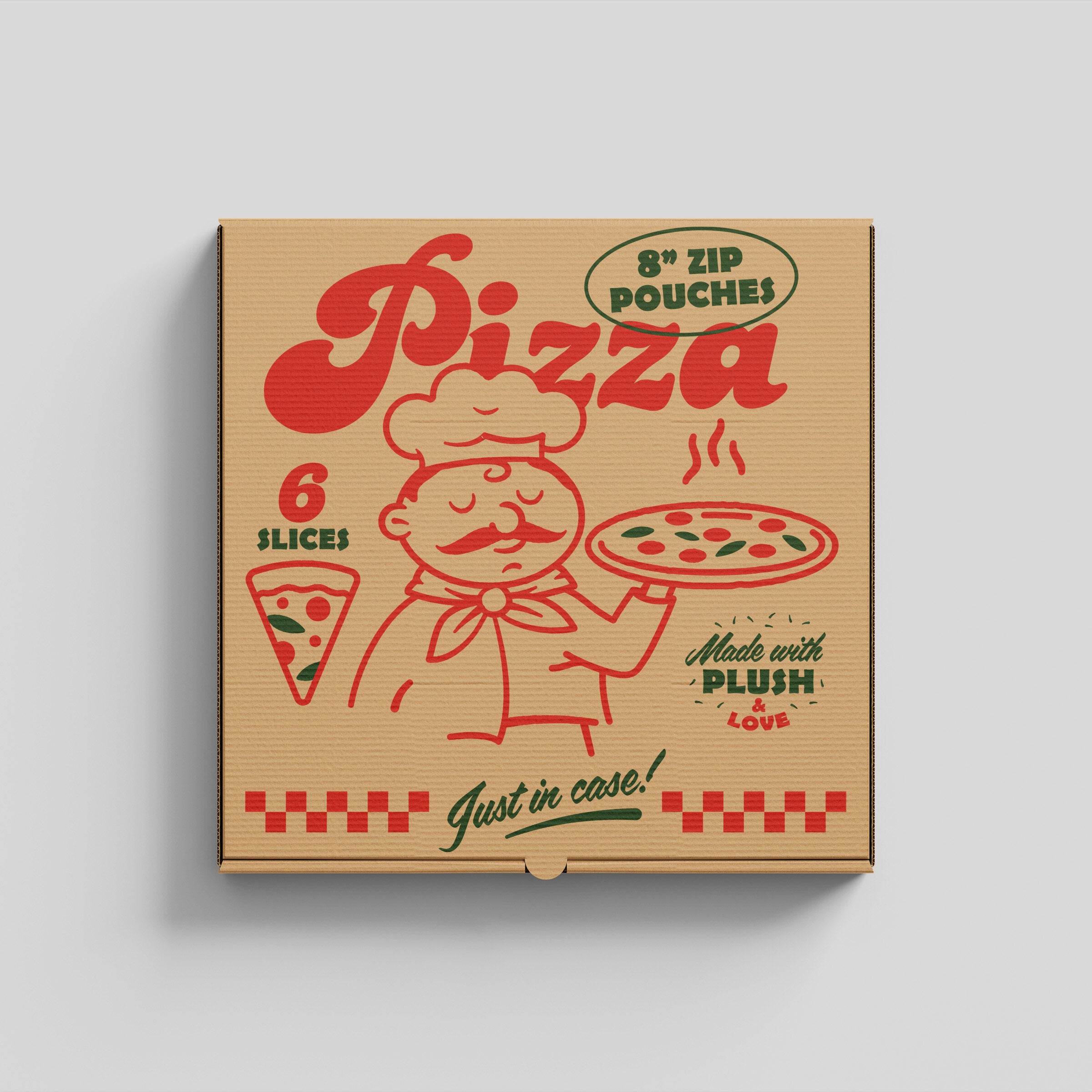 SUCK UK Plush Zip Pouch Pizza