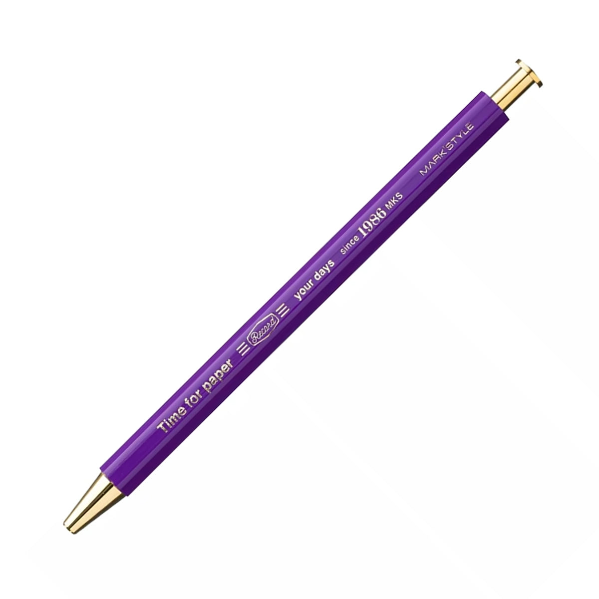 MARK'STYLE Colors Ballpoint Pen with Gel Ink Dark Purple