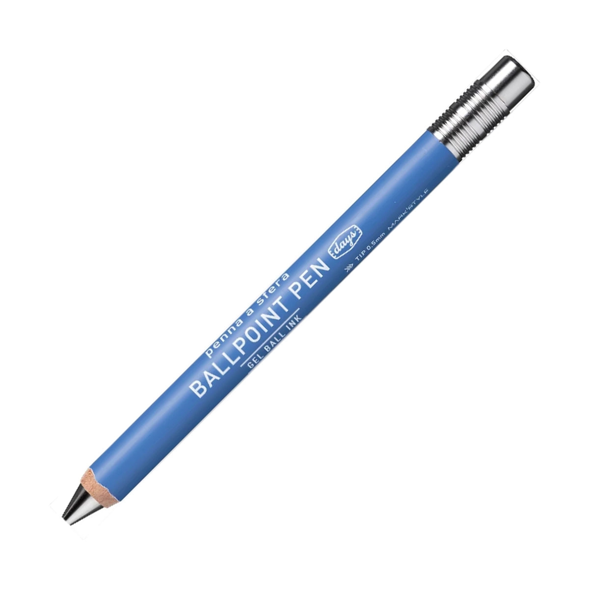 MARK'STYLE Days Gel Wood Ball Pen Blue