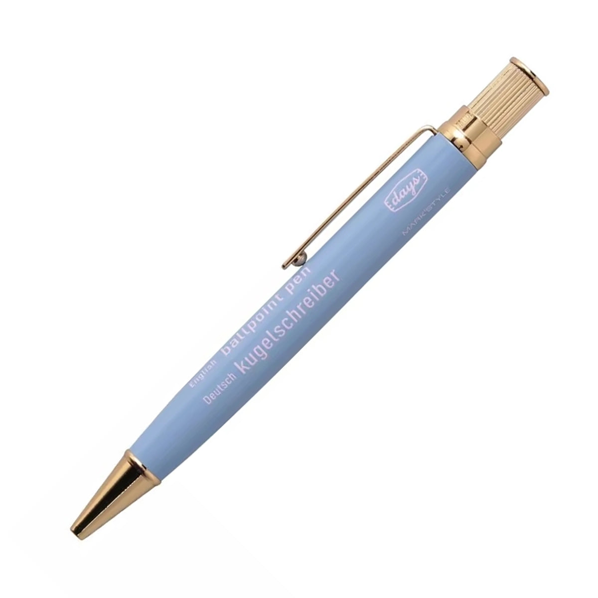 MARK'STYLE Days Gold-Plated Brass Ball Pen Dusty Blue