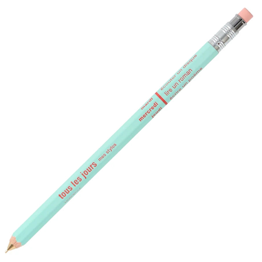 MARK'STYLE Mechanical Pencil with Eraser Light Mint