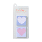 MARKS funlog Bookmark Mini Sticky Notes 2 Patterns Heart